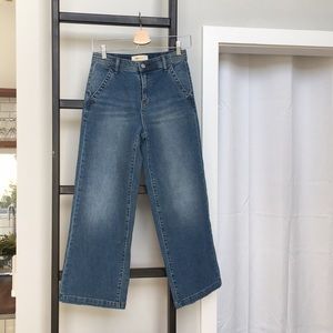 High rise wide leg cropped GAP jeans